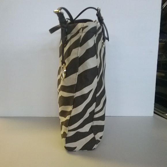 Michael Kors jet set zebra Brown Jacquard tote - Picture 3 of 4